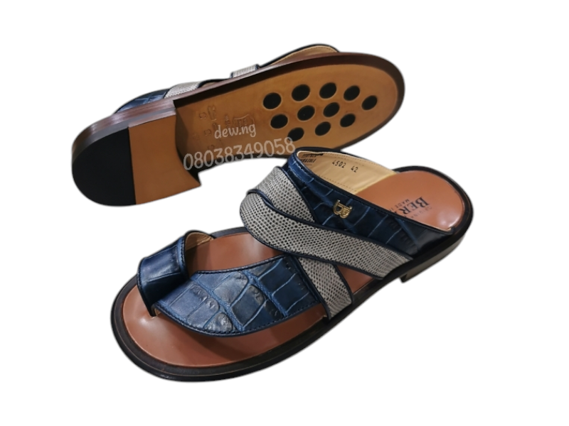 Original Italian Bertozzi Black and Grey Pam Slippers
